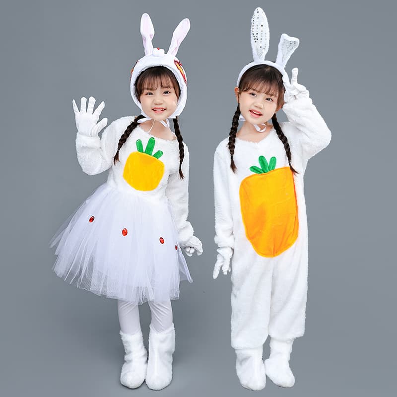 こどもコスプレ こどもコスプレ もふもふうさぎの野菜収穫衣装