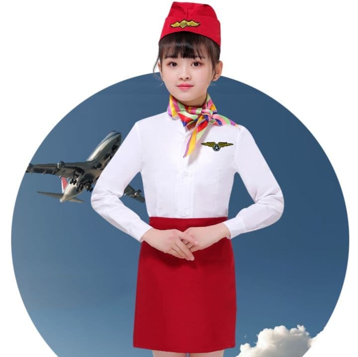 こどもコスプレ こどもコスプレ 空の乗務員セット