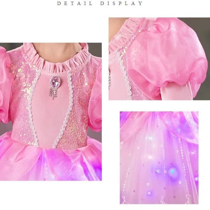 こどもコスプレ こどもコスプレ 光る姫様ドレス 王冠付き