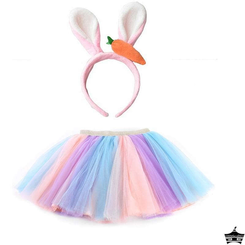 こどもコスプレ うさぎ耳とふわふわチュチュセット