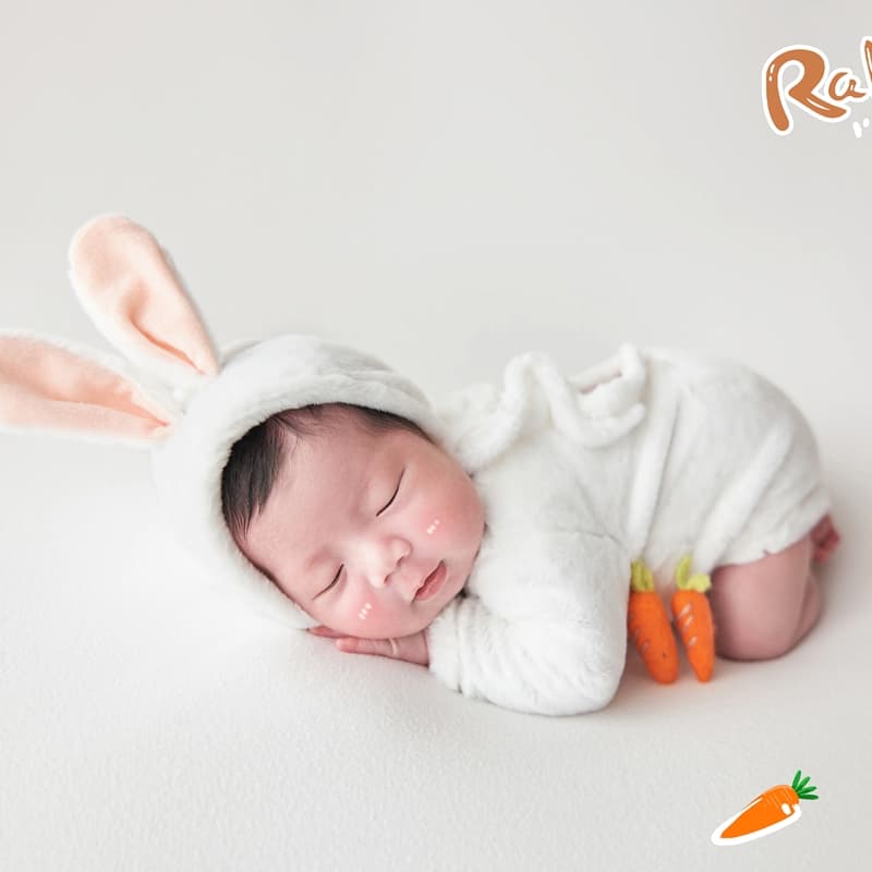 こどもコスプレ うさぎ耳　新生児　おくるみセット
