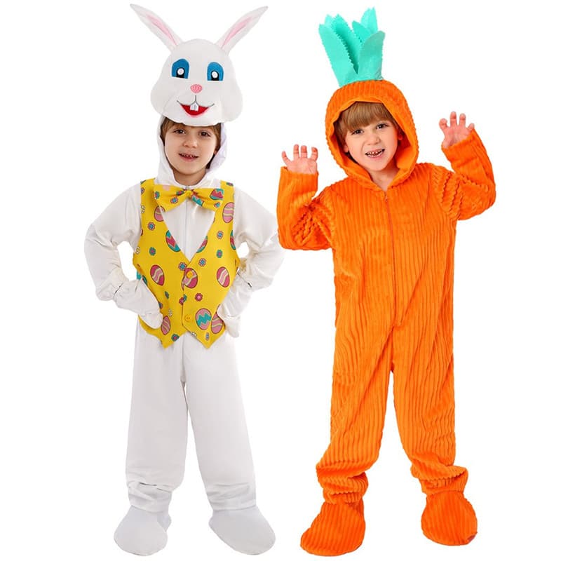 こどもコスプレ うさぎとにんじんの仲良しコスチューム