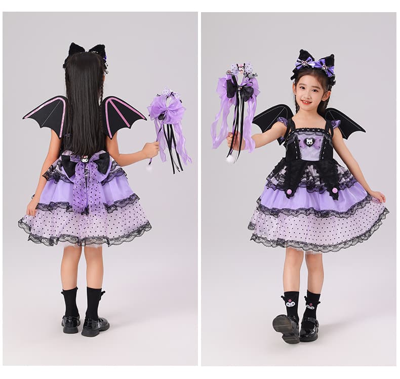 こどもコスプレ こどもコスプレ おしゃれコウモリ姫ワンピース