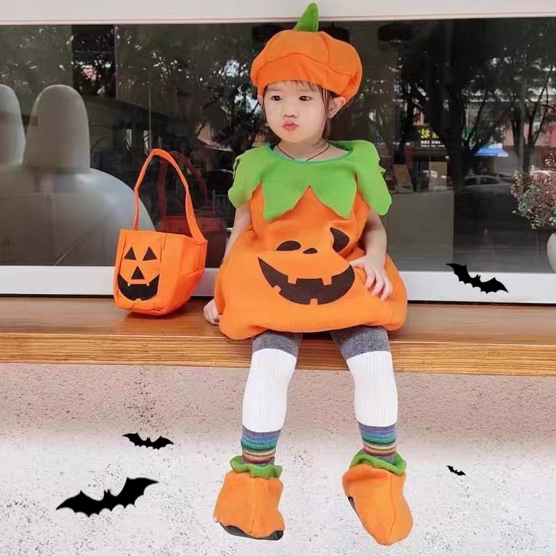 こどもコスプレ こどもコスプレ にこにこかぼちゃセット