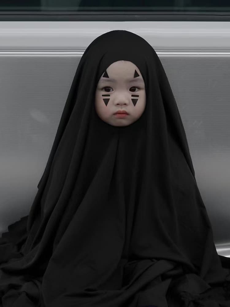 こどもコスプレ こどもコスプレ 神秘の顔模様 幽霊なりきりセット