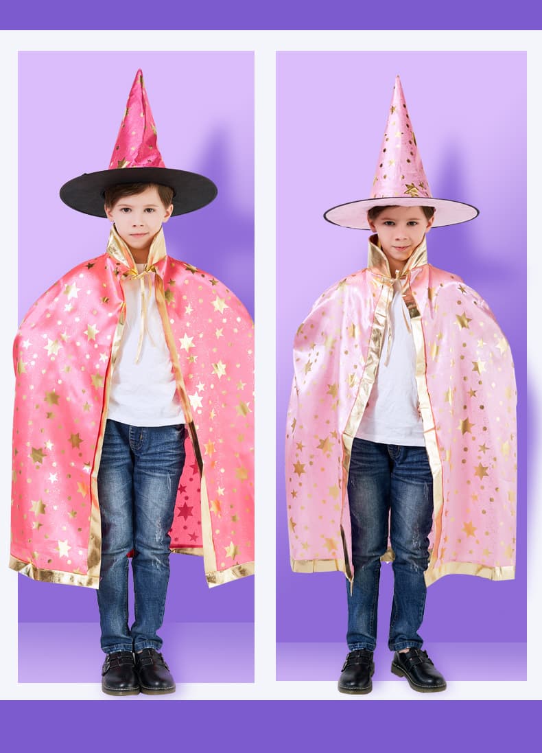 こどもコスプレ 魔法使いの星空マント セット