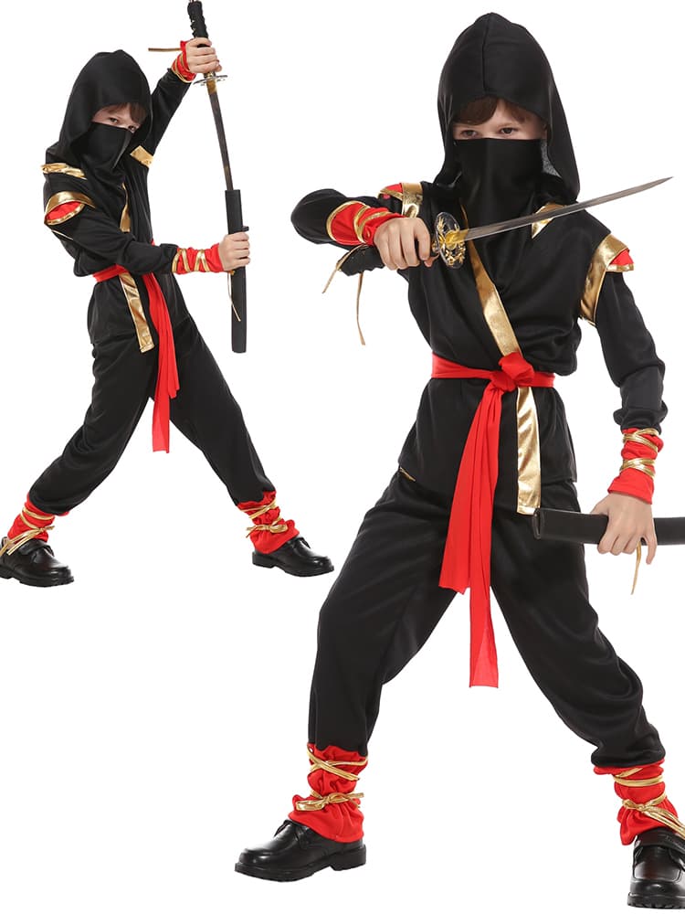 こどもコスプレ 影の忍者 武士道コスチューム