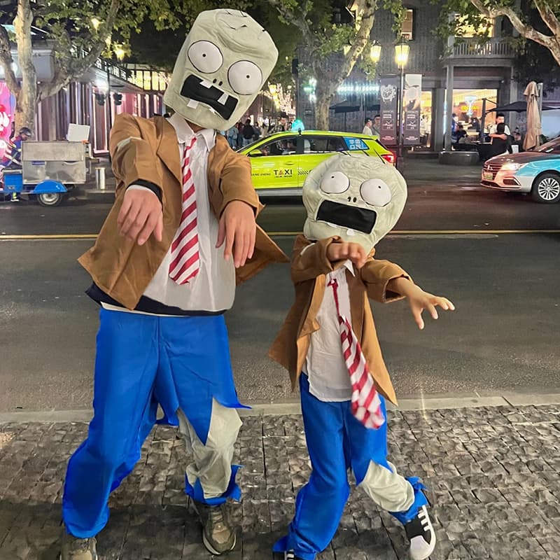 こどもコスプレ こどもコスプレ おもしろゾンビ サラリーマン 親子セット