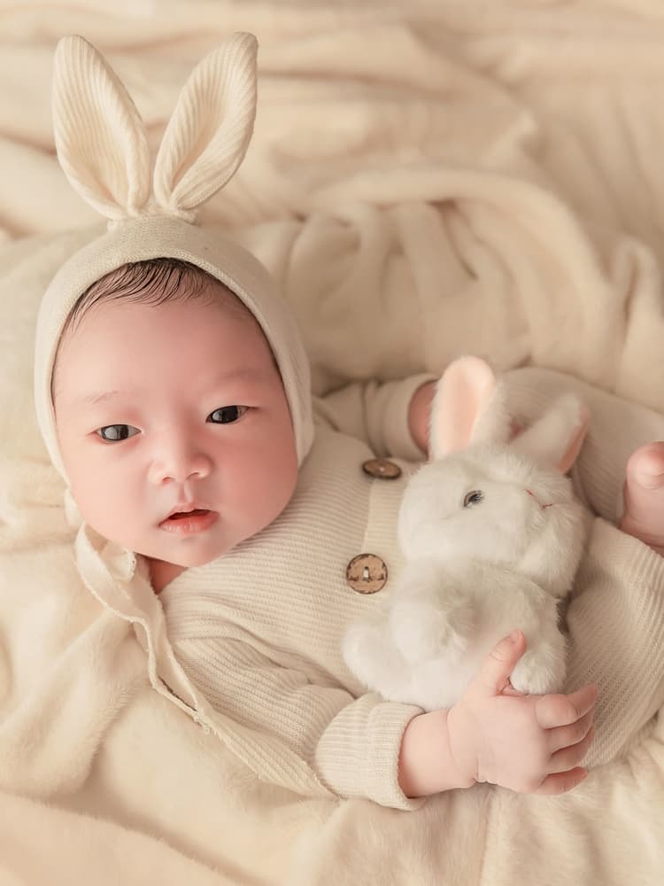 こどもコスプレ うさぎ耳　新生児　おくるみセット