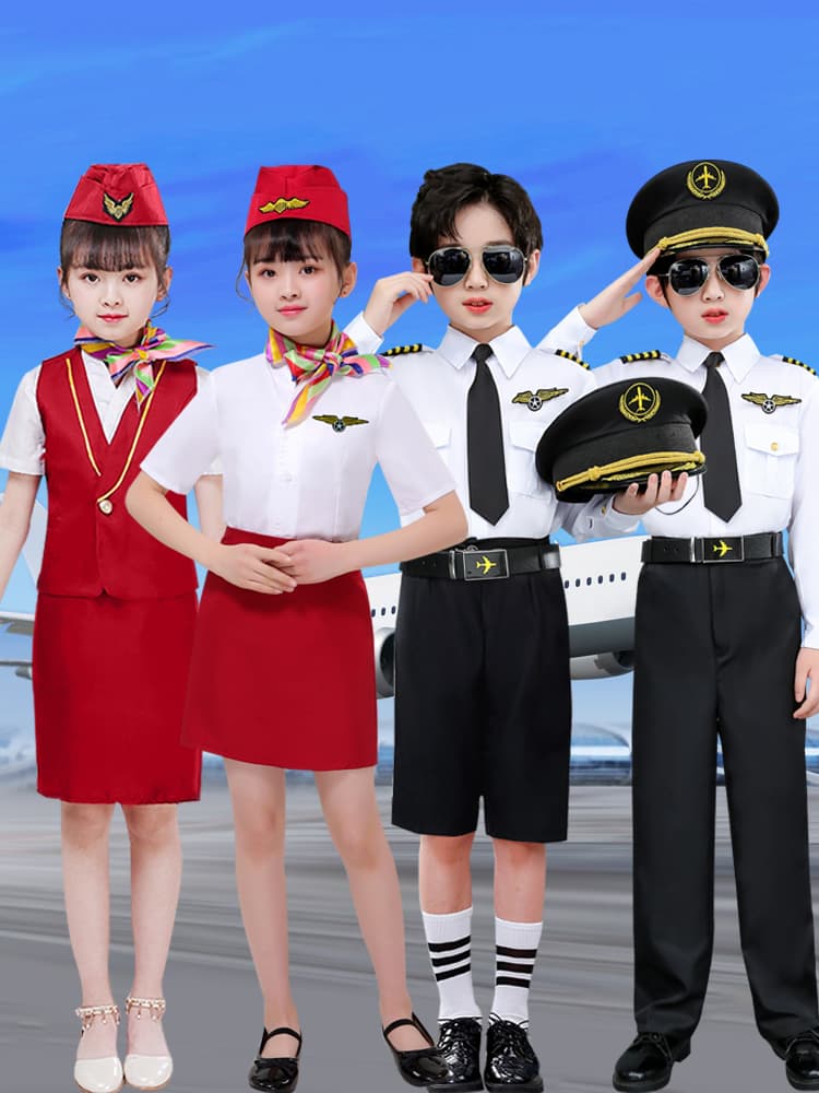 こどもコスプレ こどもコスプレ 空の乗務員セット