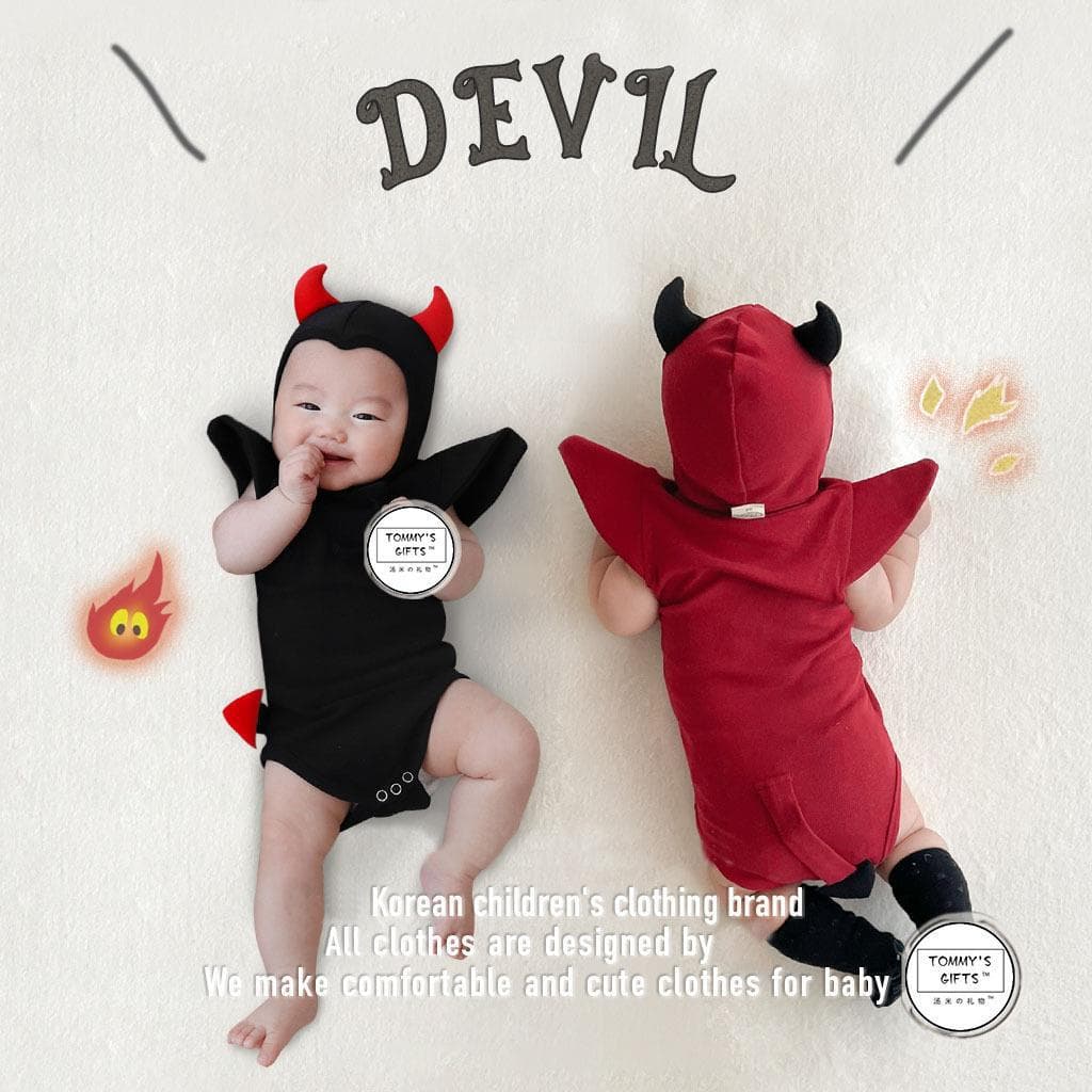 こどもコスプレ こどもコスプレ ちびっこ悪魔ロンパース