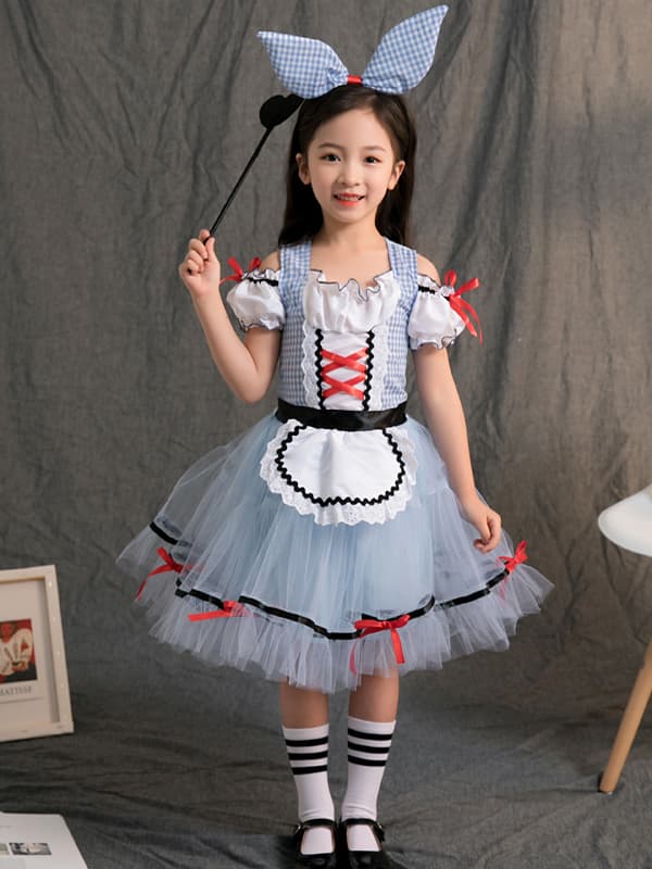 こどもコスプレ こどもコスプレ 夢の国うさぎメイド衣装