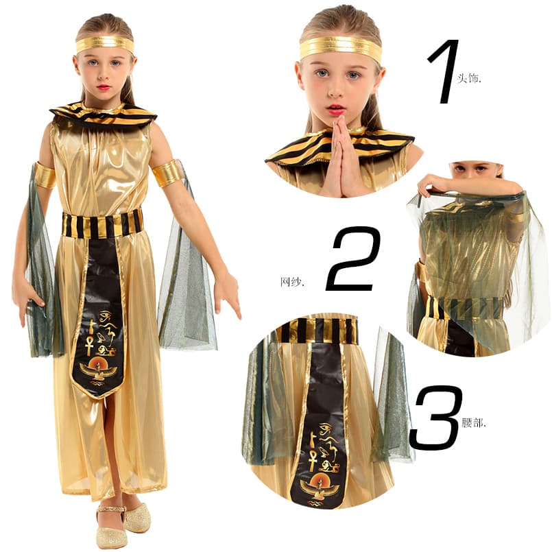 こどもコスプレ こどもコスプレ 古代エジプト風クレオパトラ姫衣装