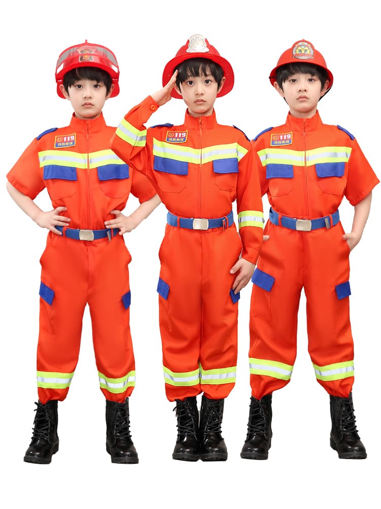 こどもコスプレ こどもコスプレ 勇敢な消防士なりきり隊セット