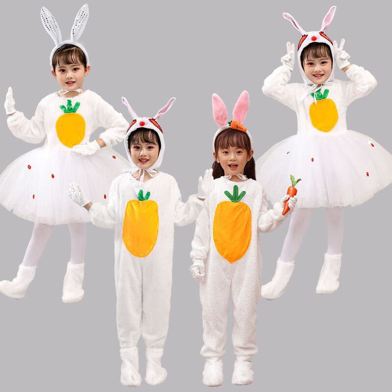 こどもコスプレ こどもコスプレ もふもふうさぎの野菜収穫衣装