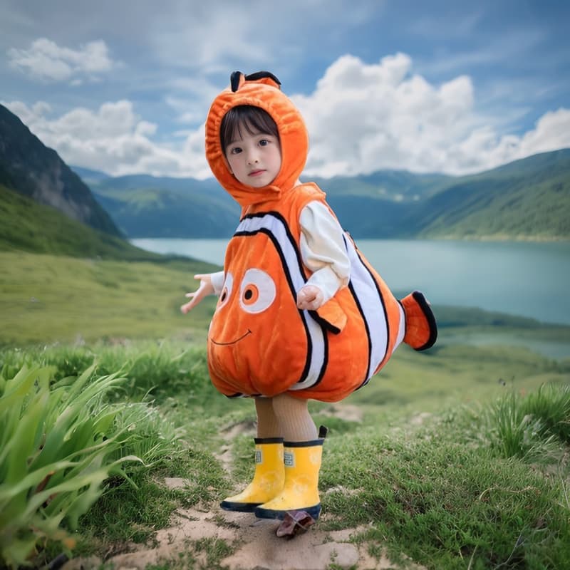 こどもコスプレ こどもコスプレ ふわふわ熱帯魚なりきり着ぐるみ