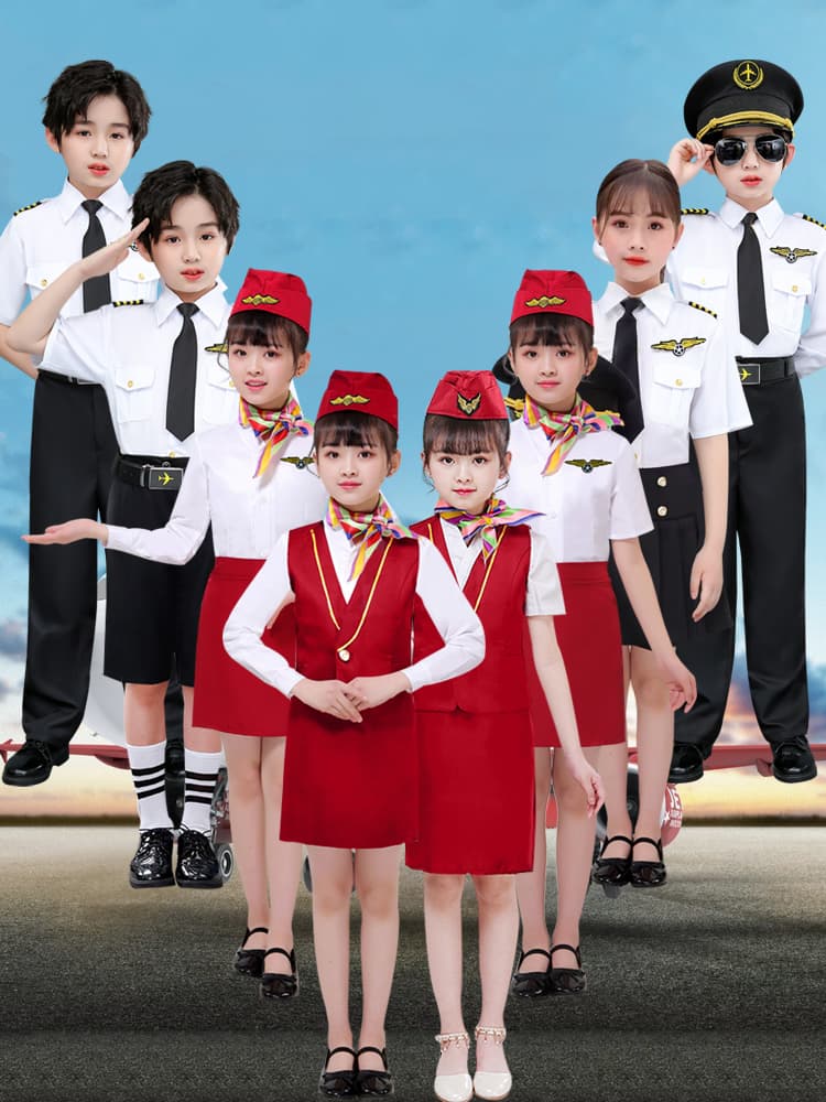 こどもコスプレ こどもコスプレ 空の乗務員セット