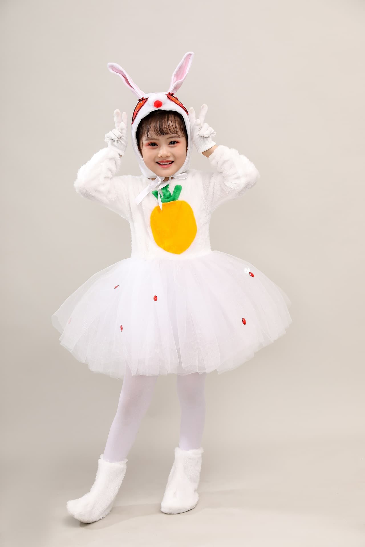 こどもコスプレ こどもコスプレ もふもふうさぎの野菜収穫衣装