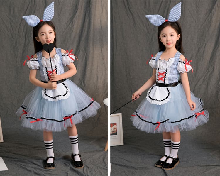 こどもコスプレ こどもコスプレ 夢の国うさぎメイド衣装
