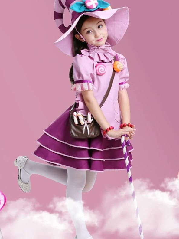 こどもコスプレ こどもコスプレ お菓子の魔女 ふんわりドレス衣装