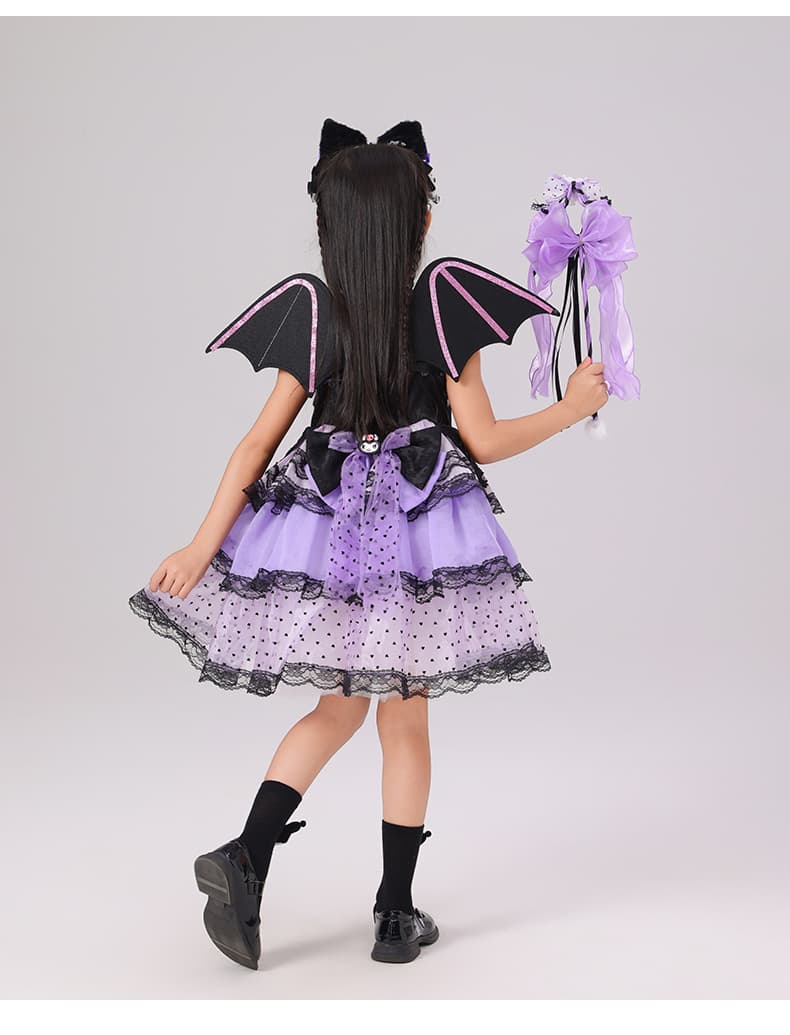 こどもコスプレ こどもコスプレ おしゃれコウモリ姫ワンピース