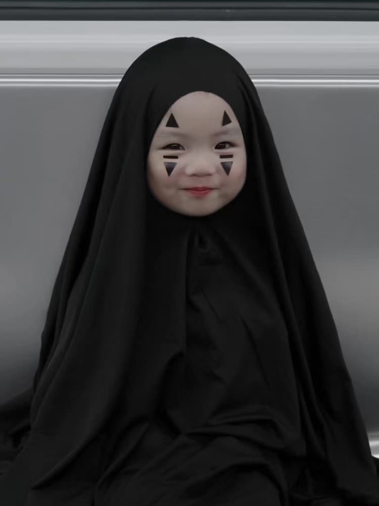 こどもコスプレ こどもコスプレ 神秘の顔模様 幽霊なりきりセット