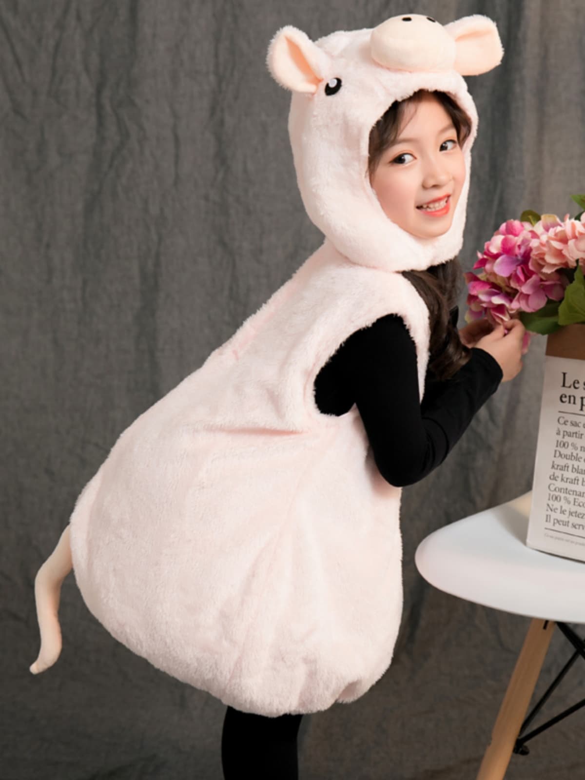 こどもコスプレ こどもコスプレ もこもこ子豚なりきりベスト