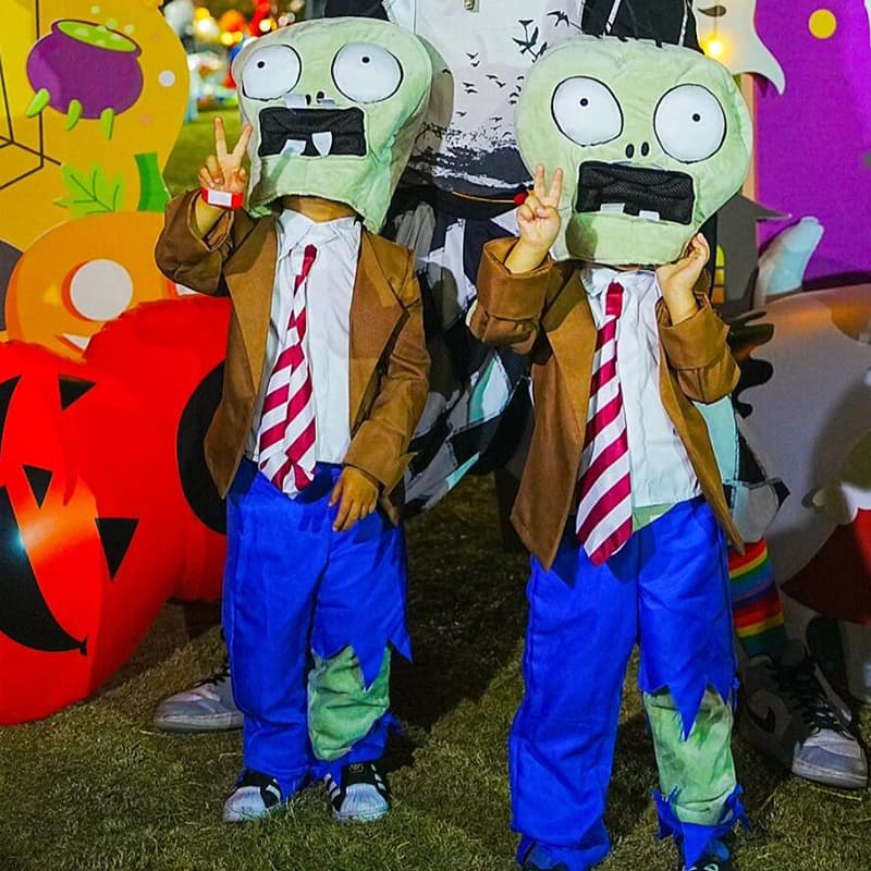 こどもコスプレ こどもコスプレ おもしろゾンビ サラリーマン 親子セット