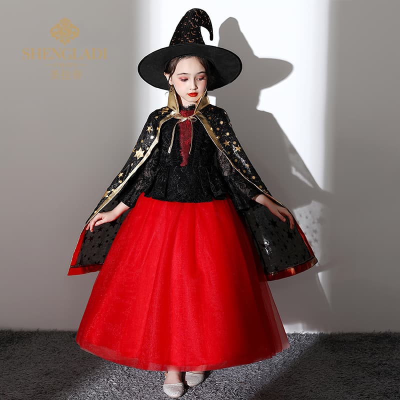 こどもコスプレ こどもコスプレ 魔法使いの優雅なドレス衣装