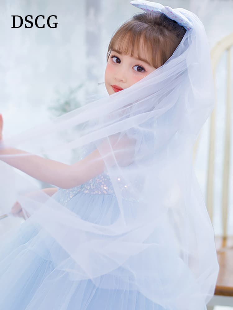 こどもコスプレ こどもコスプレ 氷雪姫のティアラ付きドレス