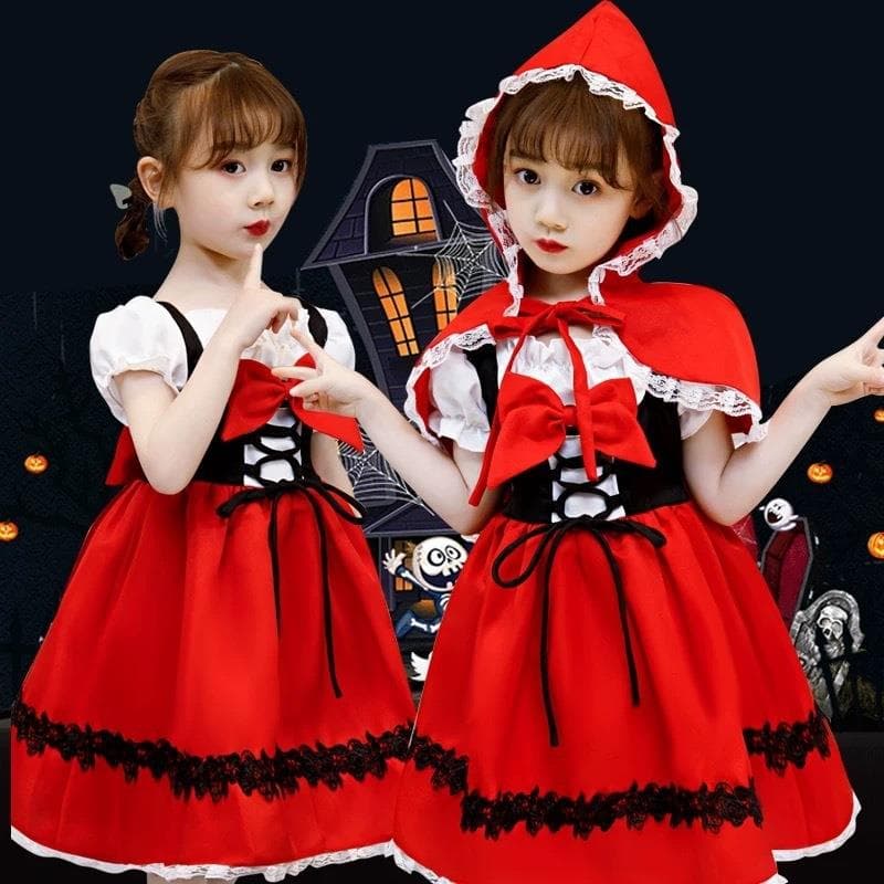 こどもコスプレ こどもコスプレ おとぎ話の赤ずきん姫ドレス
